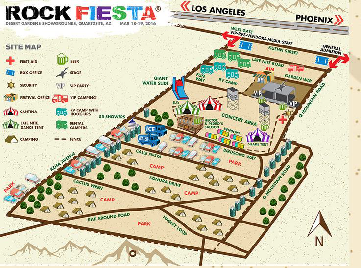 Map of Rock Fiesta Venue